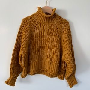 H&M Marigold Crop Knit Sweater